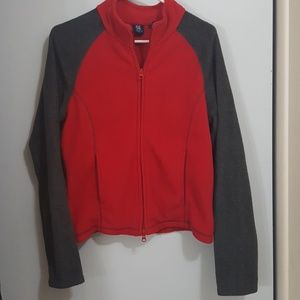 Fleece zip up jacket.